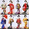 30 cm kawaii japansk härlig geisha figurer dockor med vackra kimono nya huskontor dekoration miniatyrs födelsedagspresent 201212