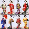 30cm Kawaii Japanese Lovely Geisha Figurines dolls with beautiful kimono New house office decoration Miniatures birthday gift 201212