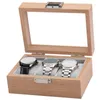 Caixas de assistência caixas uclio wooden box organizador de armazenamento para relógios relógios exibir suporte jóias jóias giftwatch
