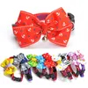 Pet Collar Christmas Series Hängande Bow Tie Puppy Dog Tillbehör Firm Bow Cat Bell Collars