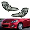 مجموعة مصباح الضباب CAR لـ Hyundai Accent 2012 2013 2014 2015 2016 Promise Pumper Clear Lens Fog Light 922021R000 922011R010