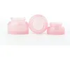 15G 30G 50G Pink Make up Glass Jar Bottle With Black Lids Seal 1oz Container Cosmetic Packaging, Glass Skin Care Pot SN3697