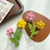 Length 8.8 CM Color Three-dimensional Flower Hair Clamp Geometric Floral Alloy Hair Claw Clips Medium Hairpins Ponytail Scrunchies Accessories