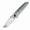 Новый R1501 Flipper Fliping Knife D2 Stone Wash Tanto Point Blade Ручка из нержавеющей стали Стальная шариковая подшипника быстро открытые ножи с нейлоновым пакетом