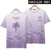 Мужские футболки Genshin Impact Feking 3D-печать футболка летняя мода круглой шеи с короткими рукавами