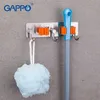 Gappo Hooks Mop Holder Stainless Steel Organizer Brush Brick Broom Hanger Multi-Functional THER T200717