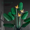 Creator Bird of Paradise Flowers Bouquets Plants Building Blocks with Vase Home Decoration Model Bricks Toys for Kid Girl Gift 220527