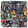 50 Pcs Cool Intéressant Noir Astronaute Autocollant Dessin Animé Espace Costume Graffiti Enfants Jouet Planche À Roulettes Voiture Moto Vélo Autocollant Stickers