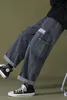 Jeans masculinos Inverno casual de bolso de bolso preto Men calças de jeans de calças de jeans