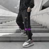 Männer Hosen Farbe Patchwork Bänder Elastische Taille männer Cargo Fashion Casual Lose-Fit Jogger Hosen StreetwearMen der Naom22