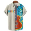 Camisetas masculinas camisetas para hombres camisetas hawaianas para hombres ropa de ropa 3d impresa guitarra tops camiseta casual