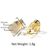 Mens Hip Hop Stud Earrings Jewelry Womens Fashion Gold 925 Silver Heart Diamond Earrings253Q
