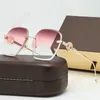 2022 Square Rimless Sunglasses Men 2022 Baroque Luxury Brand Fashion Retro Ladies Sun Glasses For Women With A Box Vintage Sunglass Shades Lunette De Soleil