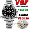 2022 V3 SV114060 3130 VSA3130 Automatic Mens Watch 40mm Clean Factory Keramik Bezel Black (inget datum) Ring SS 904L Rostfritt stål Armband Max version Eternity Klockor