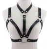 Bälten Decopunk Leather Chest Harness Kvinnor BDSM underkläder Body Bondage Erotic Sexig Suspender Bh Cage Midja Wide Strap Fetishbelt 5992799