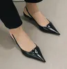 Original Modelle P Luxus Designer Marke Spitze Sandalen Neueste Mode Damen Echtes Leder Flacher Mund High Heels Sandale Kleid Schuhe