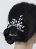 Headpieces minimalistiska brud hårnålar pärlor kristallkvinnor hårklipp skenande festhuvud smycken eleganta tillbehör brudhuvudkläder huvudet