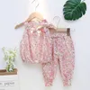 Roupas de roupas de moda fossa infantil de bebê conjunto para meninas verão casual