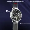 Wristwatches 2022 Sports Men's Mechanical Watch أعلى العلامة التجارية للرجال الرفيعين للغاية