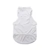 Sublimation Dog Apparel Blank Pet Vest Clothes Polyester Heat Transfer Fiber White Pets T-Shirt DIY Clothes