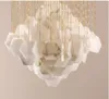 Nowoczesne naturalne marmurowe lampy żyrandola LED oświetlenie Dekorowanie salonu LED żyrandole Lampa Villa Schody Wiszące Oprawa oświetleniowa Luminaire