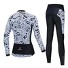 2024 Pro Women Winter Cycling Jersey Set Long Sleeve Mountain Bike Cycling Clothing Breathable MTB Bicycle Clothes Wear Suit B8