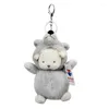 Porte-clés jouets ornement grenouille porte-clés forêt Animal ours mouton poupées en peluche porte-clés agneau jouet alpaga anneau Miri22