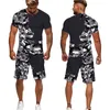Summer Camouflage Tees/Shorts/Suits Men's T Shirt Shorts Tracksuit Sport Style Outdoor Camping Hunting Casual Mens Clothes 220610