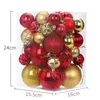 Christmas Decorations Ball Decoration Hanging Blue High Light Color Painting Box 34 Sets Tree DecorationChristmas