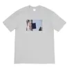 19FW New Limited Box Banner Tee Summer Stufle Designer Street Thirts Trevable Popular Nasual Men Women Youth Solid Simple Short Short Tjamtx106