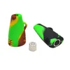 Dernière Coloré Silicone Mini Fumer Herbe Sèche Tabac Bol En Métal Pipes À Main Portable Lanière Anneaux Conception Innovante Porte-Cigarette De Haute Qualité DHL