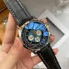 Erkek izle Çok fonksiyonlu kuvars hareket saatleri 45mm Sappire Business Big Dial Wristwatches Montre De Luxe