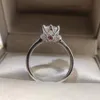 1 paio classico rame placcato argento regolabile diamante rosso coppia anelli uomo donna fidanzamento sposarsi gioielli con dito San Valentino anniversario regalo accessorio