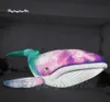 Spersonalizowany wiszący LED nadmuchiwany wieloryb morski balon zwierzęcy duże kolorowe oświetlenie powietrze powietrzne wieloryba do dekoracji imprezowej