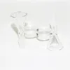 Hookahs vattenrör Bongs tratt timglas typ Clear Glass Bowl 10mm 14mm Rökning Tillbehör Heady Slide Skålar med handtag