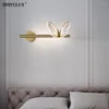 Applique murale créative simple style papillon moderne LED lumières salon salle d'étude chambre chevet allée couloir lampes éclairage intérieur mur