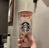 آخر 20 أوقية ستاربكس القدح الزجاجية المزدوجة ، كوب قهوة Cherry Straw Starbucks ، ودعم شعار مخصص