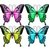 Ferforje 3D Kelebek Duvar Asma Dekor Yenilik Öğeleri Zarif Avlu Bahçesi Ev Pencere Dekorasyon El Sanatları Açık Süsler