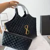 Black Tote Women Totes Borsa Donna Designer Icare Shopping Bag Spalla Borse da spiaggia Borse da designer Borse da donna Luxurys 2206212