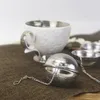 Сетчатый чай из нержавеющей стали Инфузерный фильтр фильтрует инструменты с цепочкой для свободных чайных специй Приправы диффузора KDJK2203