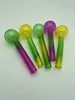 Glass Pipes Smoking Manufacture Hand-blown hookah Colorful thickened bubble glass straight pipe hookah