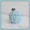 Candles Home Décor Garden Wool Ball Candle Hand-Made Soybean Wax For Decor Po Props Diy Birthday Gift Souvenir Zc695 Drop Delivery 2021 Bo