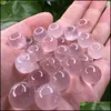 20 stuks / partij mooi klein formaat natuurlijke rock rose quartz stenen kristallen bol bol genezing business gift drop levering 2021 kralen kunst ambachten