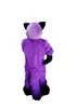 Mascot Costumeshalloween Purple Long Fur Husky Fox Dog Costume Costume Carnaval Fursuit
