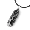 Collier pendentif en pierre naturelle Lifetree enveloppé à la main, améthyste, cristal Turquoise, colliers hexagonaux, cadeau pour amoureux