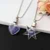 2 pièces médaillon en verre urne bijoux crémation bijoux urne collier pour cendres flacons remplissables colliers flacon de sang collier Y220523240w