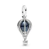 Popolare di alta qualità in argento sterling 925 smalto blu globo fascino per la creazione di accessori di moda gioielli fai da te collana bracciale da donna originale pandora