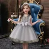 Princess Flower Girl Dress Summer Tutu bruiloft Verjaardagsfeestje Kinderjurken voor meisjes Kinder kostuum Tiener Prom Designs FS7802 0725