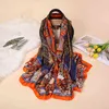 Tiktok Net Red Hot Bell Printing Elegant Cravat Atmosphere Bow Tie Sechreen Sungren Spring Summer Beach Shawl Mashing وشاح 8thn