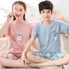 Babyjongens kleren tienermeisjes pyjama sets kinderen korte mouw katoen zomer pyjama's voor tieners pyjama's kinderen huiskleding 220706